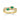 18ct Yellow Gold double band Emerald cut & Round Diamond and Emerald Dress Ring